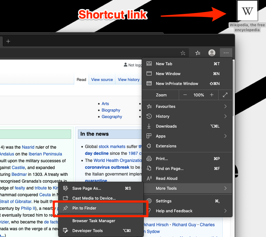 create shortcut for chrome in mac